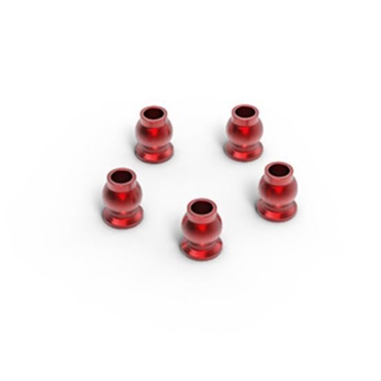 GMADE ALUMINUM SHOCK END BALL 5.8X7.3MM (RED) (5)