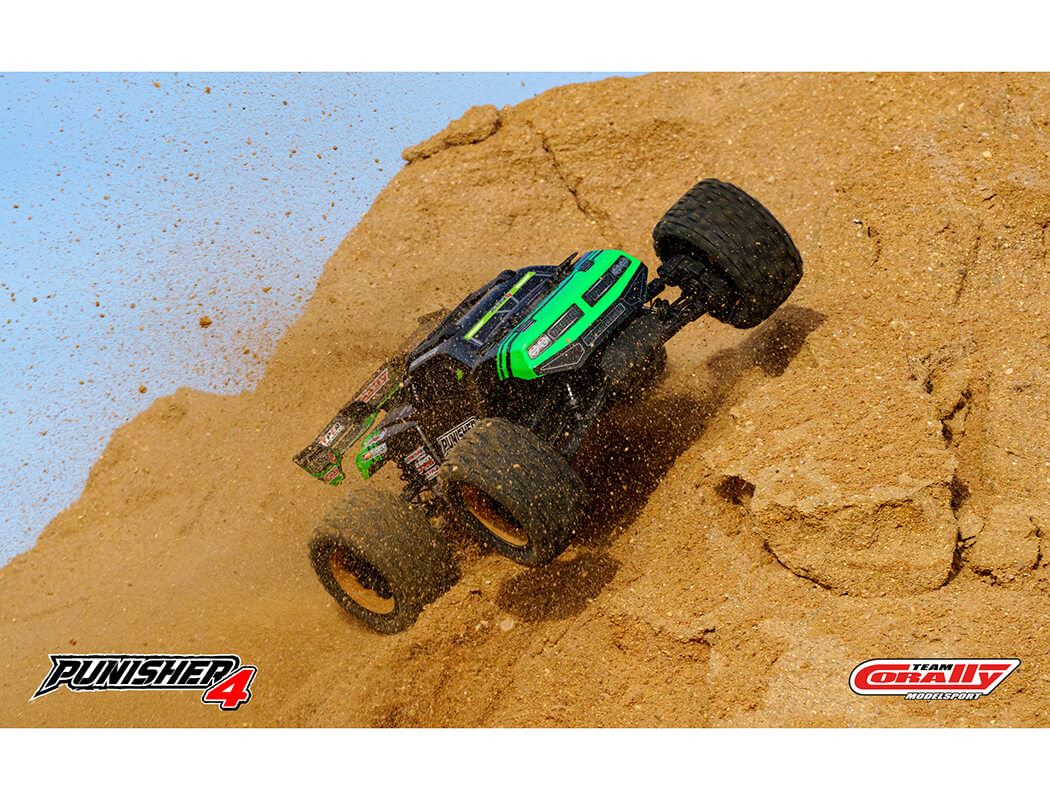Corally Punisher 4 Brushless 4S Basher Truck Rtr - Green