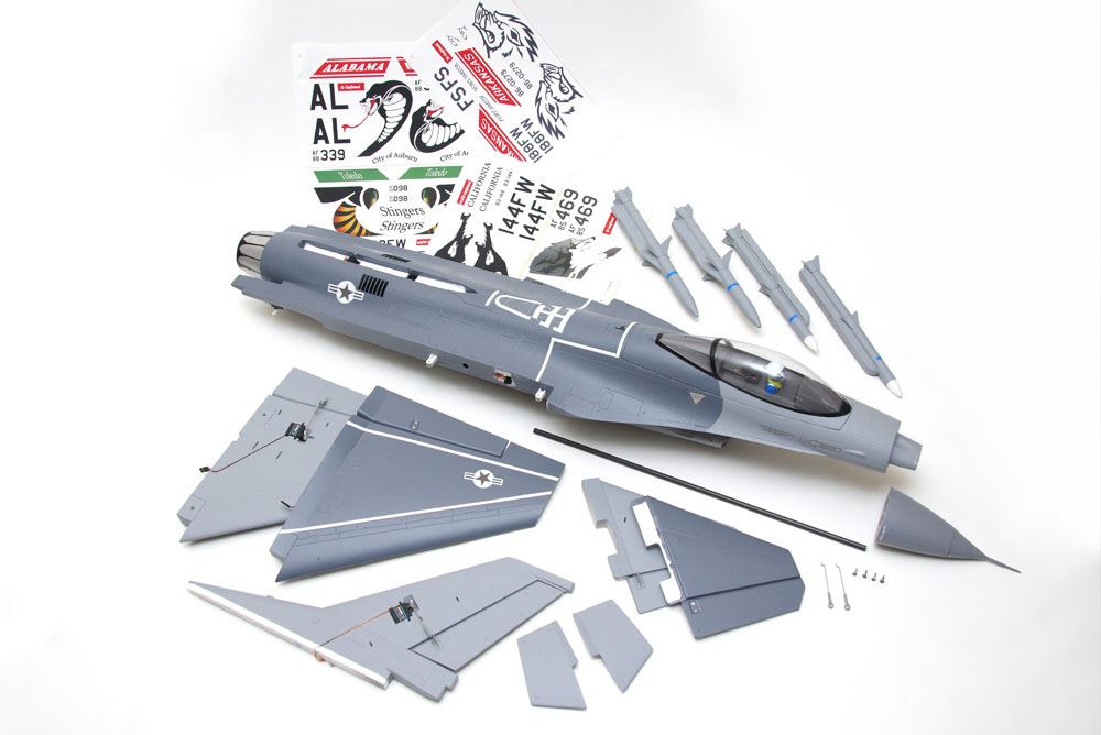 Fms F16 875Mm Jet Fighter 70Mm Edf Artf Grey W/O Tx/Rx/Batt