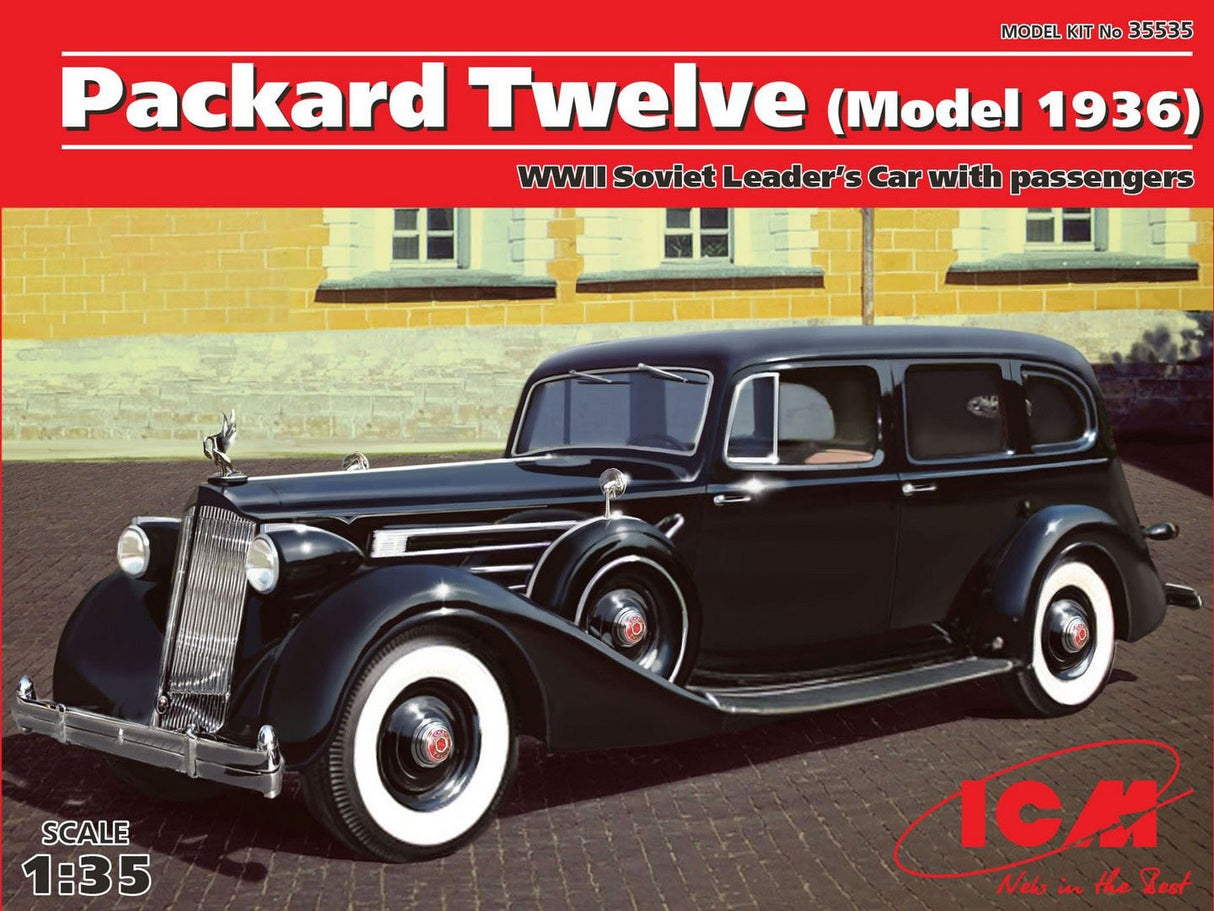 Icm Packard Twelve (Model 1936), Wwii Soviet Leaders' Car With Passengers (5 Figures)