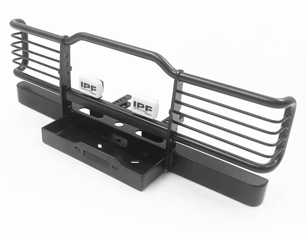 RC4WD CAMEL BUMPER W/ WINCH MOUNT & IPF LIGHTS FOR TRAXXAS TRX-4 LAND ROVER DEFENDER