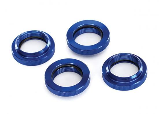 Traxxas Spring Retainer (Adjuster), Blue-Anodised Alu,Gtx Shocks (4)