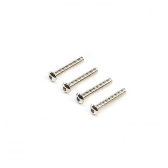 TLR Left hand Button Head Screws, M3x20mm (4)