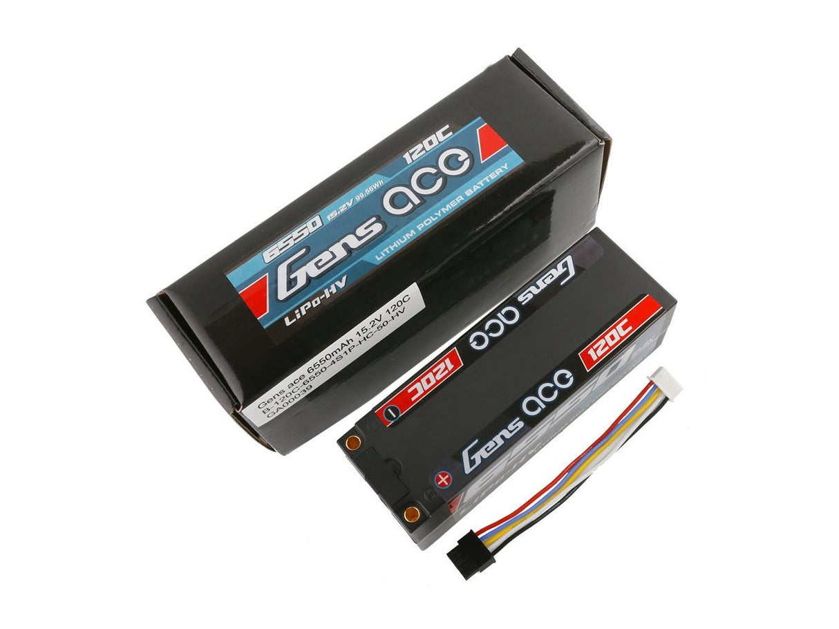 Gens Ace Li-Po HV Car Hard Case 4S 15.2V 6550mAh 120C with 5mm