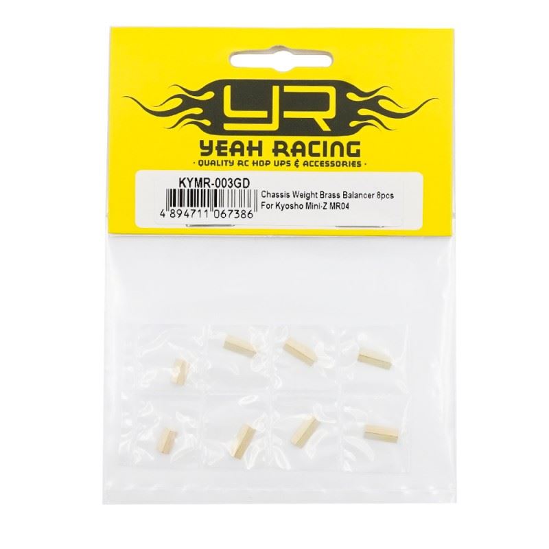 Yeah Racing Chassis Weight Brass Balancer 8Pcs For Kyosho Mini-Z Mr04