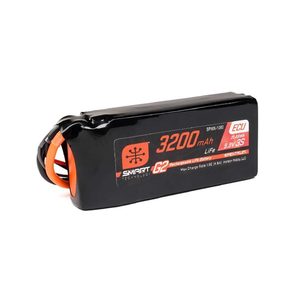 Spektrum 9.9V 3200Mah 3S 10C Smart G2 Ecu Life Battery: Ic3