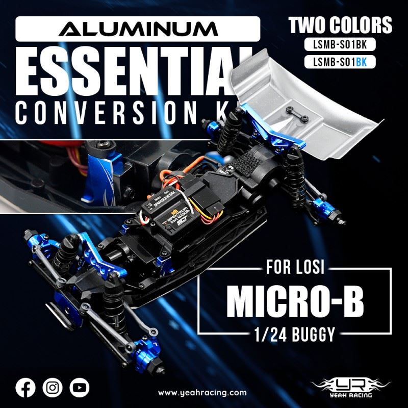 Yeah Racing Aluminum Essential Conversion Kit For Losi 1/24 Micro-B 2Wd Buggy / 1/28 Micro-T Truck