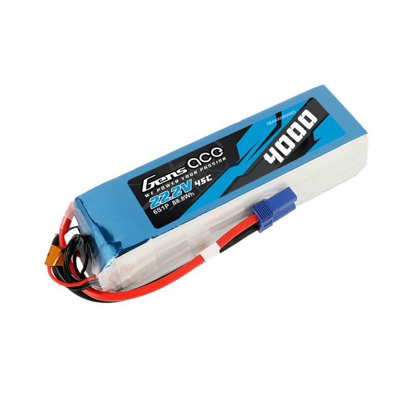 Gens ace 4000mAh 22.2V 45C 6S 1P Lipo Battery Pack