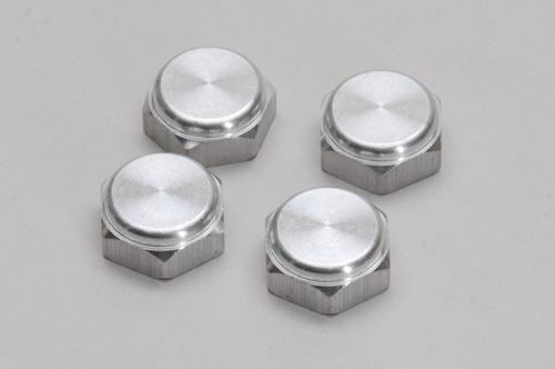XTM Racing Wheel Nut-Closed End (17mm/Sil/Pk4)