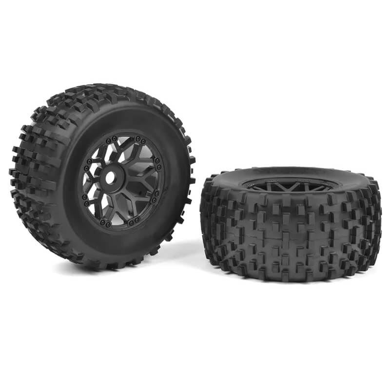 Corally Off-Road 1/8 Mt Tires Gripper Glued On Bbs Rims (Pr)