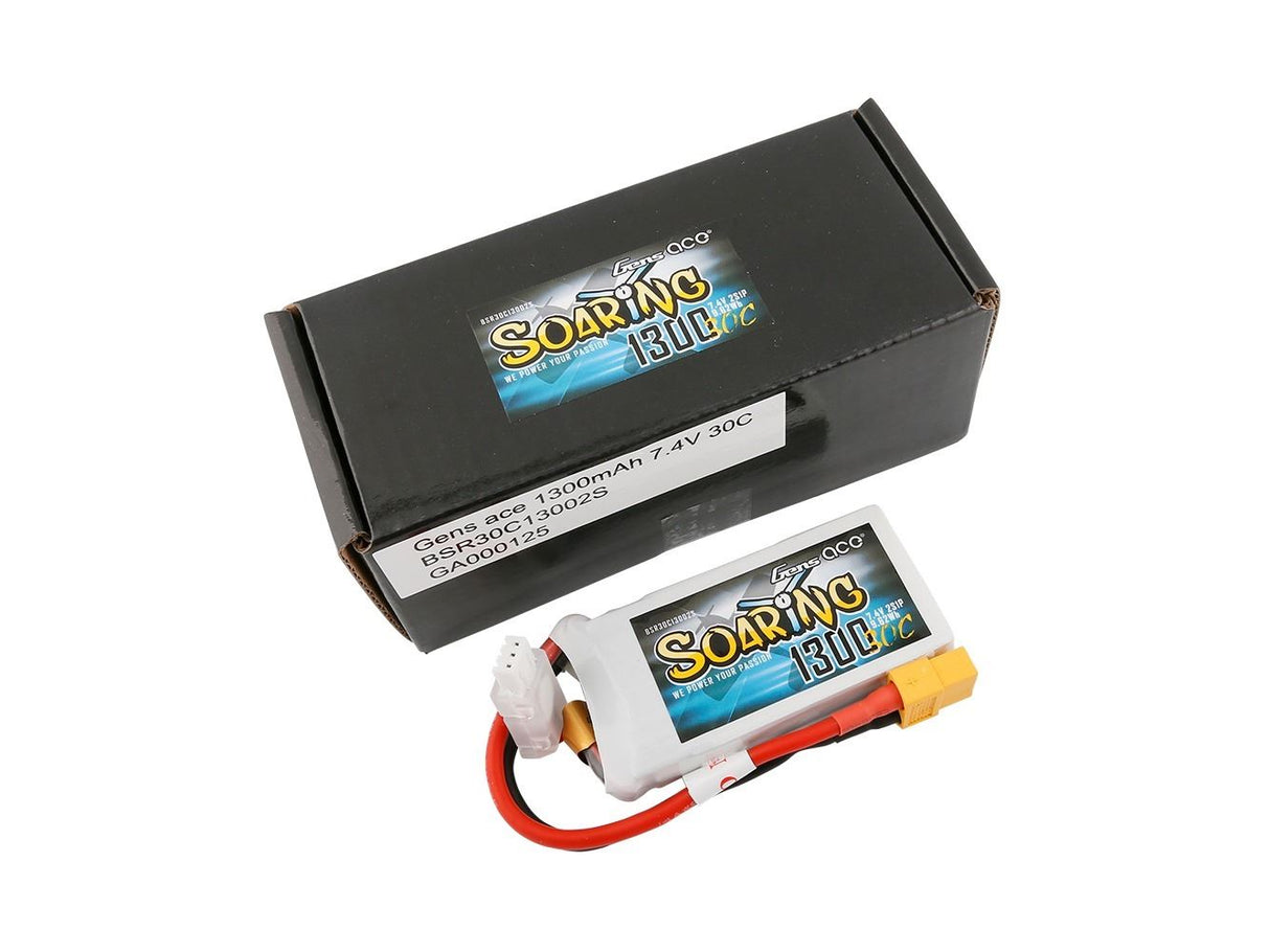 Gens Ace Li-Po 2S 7.4V 1300mAh 30C Soaring with XT60