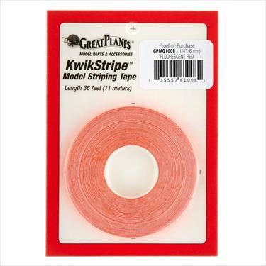 GPLANES Striping Tape Fluorescent Red 1/4" (6mm x 11m)
