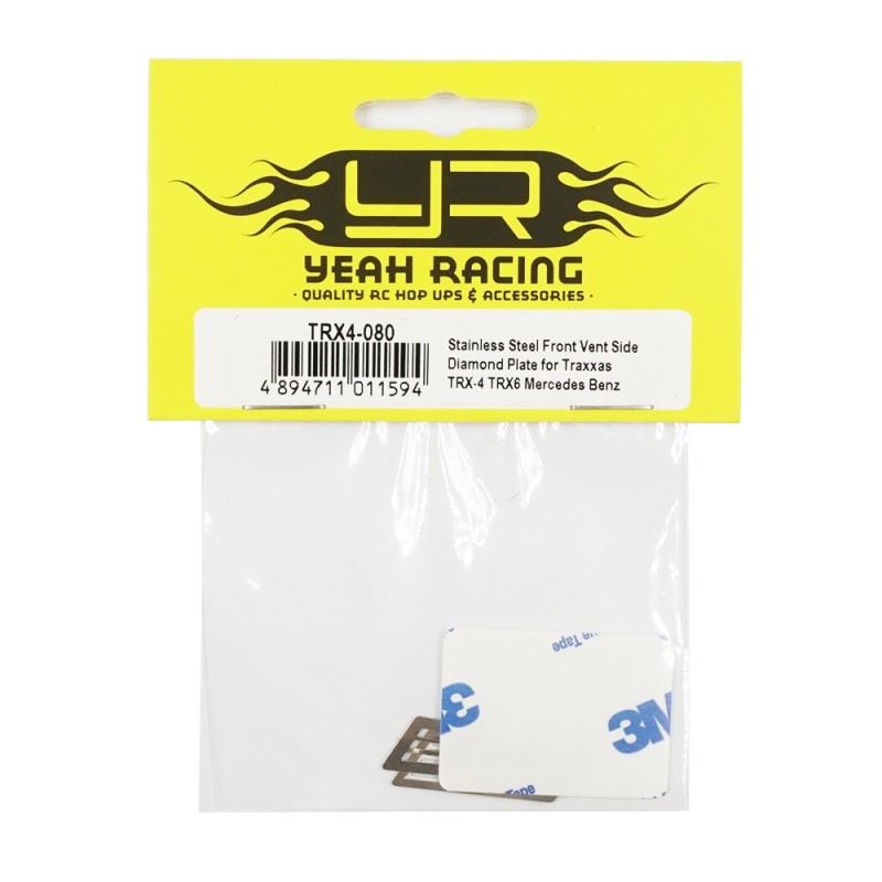 Yeah Racing Stainless Steel Front Vent Side Diamond Plate for Traxxas TRX-4 G500 TRX6 G63 Mercedes Benz