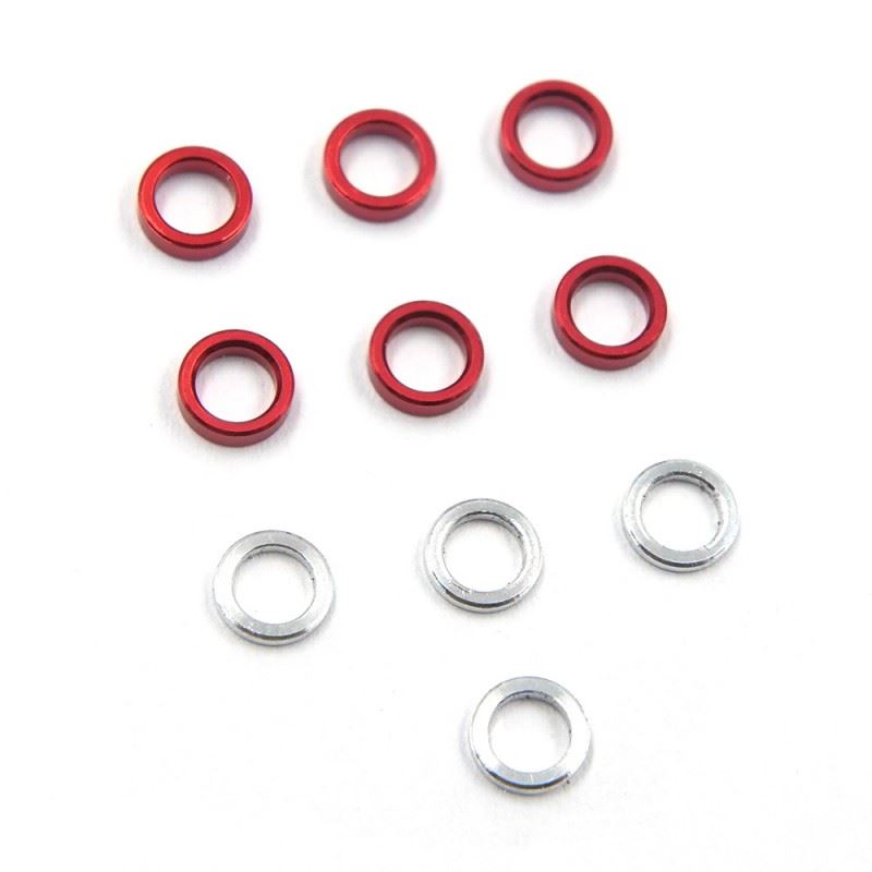 Yeah Racing Aluminum Spacer 3.7 X 2.5Mm (0.5Mm 1.0Mm) 10Pcs For Kyosho Mini-Z Mr-04