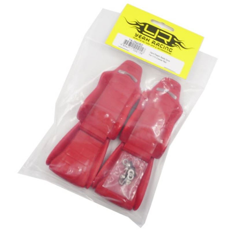 Yeah Racing Hard Plastic Seats 2pcs For 1/10 Crawler Red
