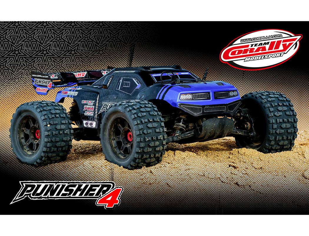 Corally Punisher 4 Brushless 4S Basher Truck Rtr - Blue