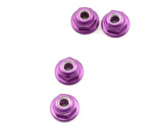 Schumacher M4 Nylock Flanged Wheel Nut - Purple Alloy (pk4)