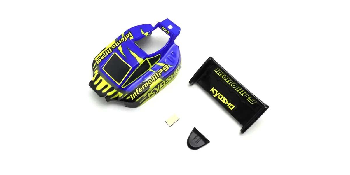 Pre-Painted Mini-Z Buggy Inferno Mp9 Tki3 Body Set - Blue-Yellow