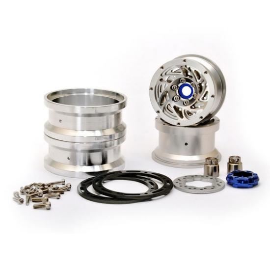 HOBAO DC-1 CNC ALUM. BEADLOCK 1.9" WHEELS SILVER