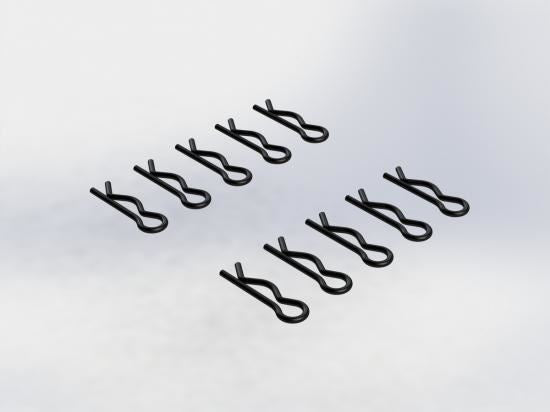 ARRMA Body Clip Large Black (10)