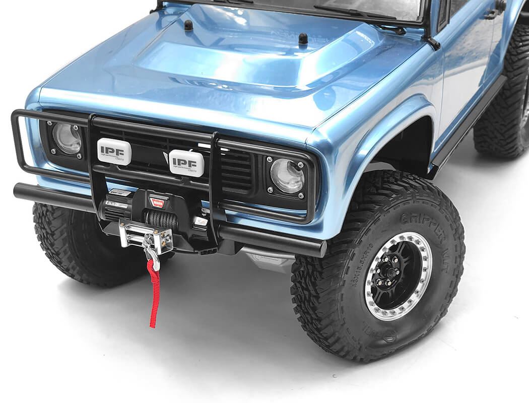 RC4WD OXER STEEL FRONT WINCH BUMPER W/ IPF LIGHTS FOR VANQUISH VS4-10 ORIGIN BODY (BLACK)