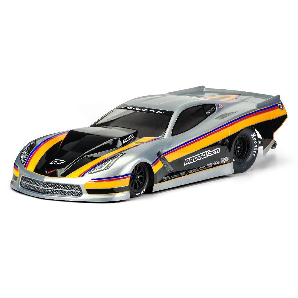 PRM 1/10 Chevrolet Corvette C7 Pro-Mod Clear Body: Drag Car