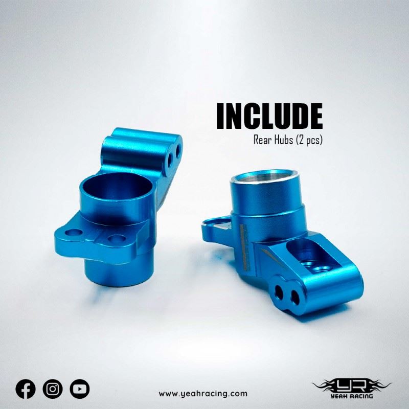 Yeah Racing Aluminum Rear Hubs Set For Tamiya Xm-01 Pro