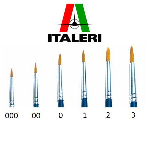 Italeri 0/10 Synth Round Brush W Brown Tip