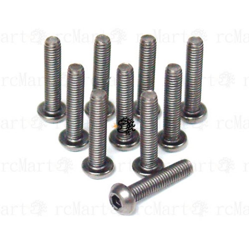 Yeah Racing Titanium Hex Socket Button Head Screws M3 x 14mm 10pcs