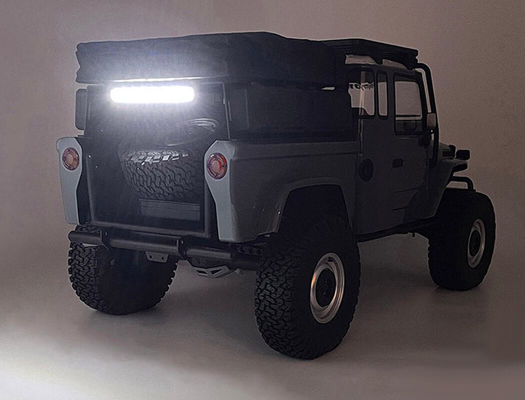 RC4WD REAR BED RACK & TOOL BOX W/ LIGHT BAR FOR VANQUISH VS4