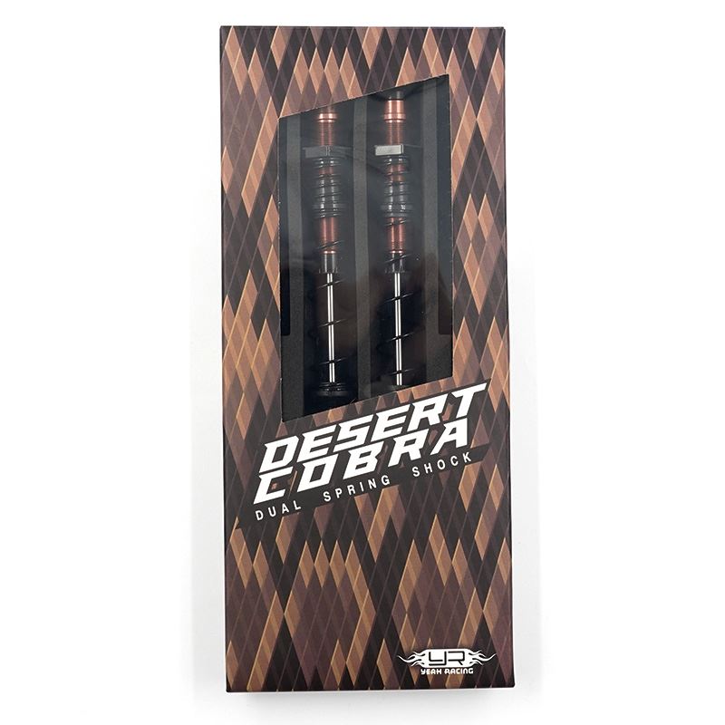 Yeah Racing 110mm Desert Cobra Dual Spring Damper Pair Black For 1/10 RC Offroad