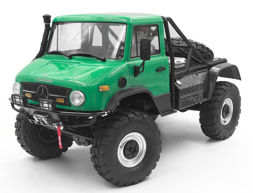 RC4WD GUARDIAN STEEL FRONT WINCH BUMPER W/LIGHTS FOR AXIAL 1/10 SCX10 II UMG10 (BLACK)