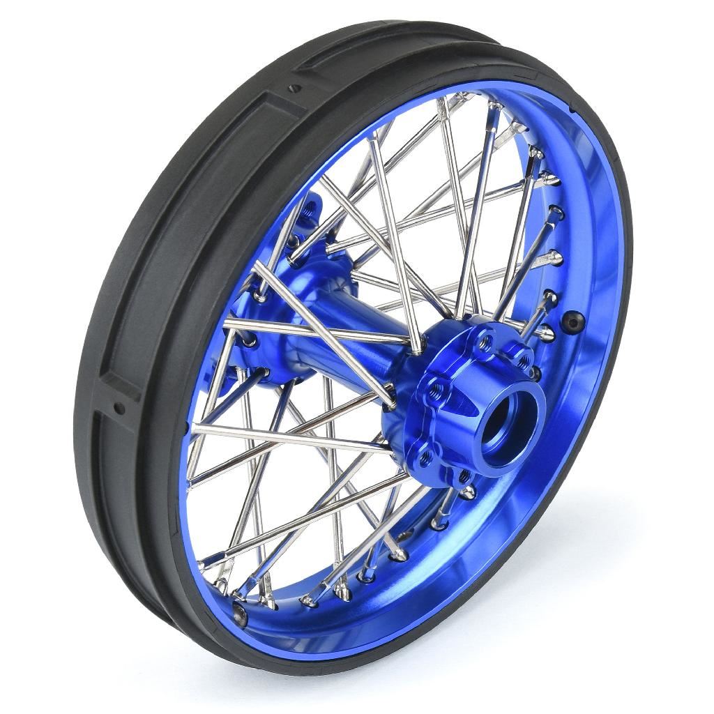 Pro 1/4 Pro-Spec Aluminum V2 Bead Rear Wheel Blue/Blue (1): Prom