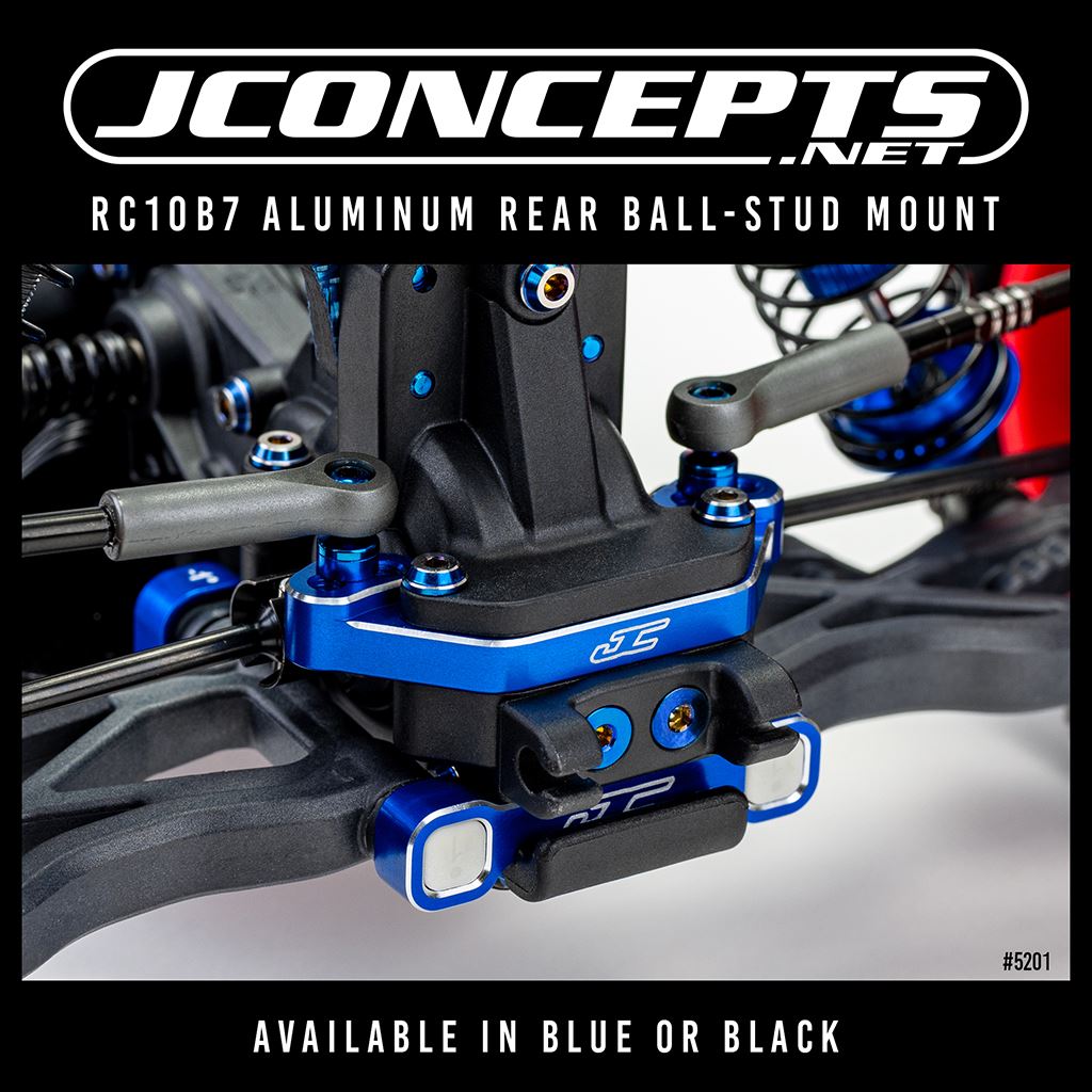 Rc10B7 Aluminum Rear Ball Stud Mount - Black