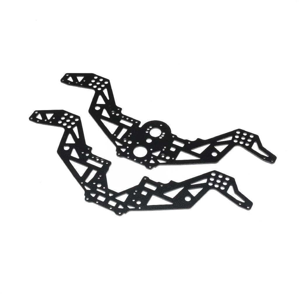Losi Chassis Plate Set V2, Black: Mini Lmt Megalodon