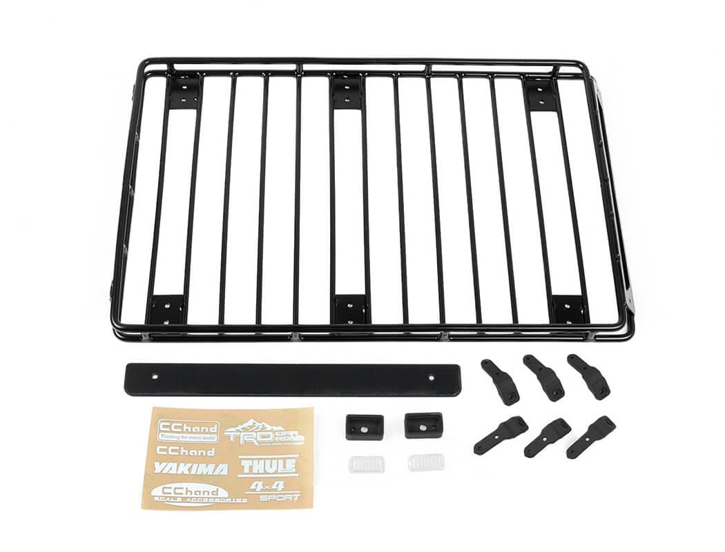 RC4WD STEEL TUBE ROOF RACK W/ REAR UTILITY LIGHTS FOR AXIAL 1/10 SCX10 III JEEP JLU WRANGLER