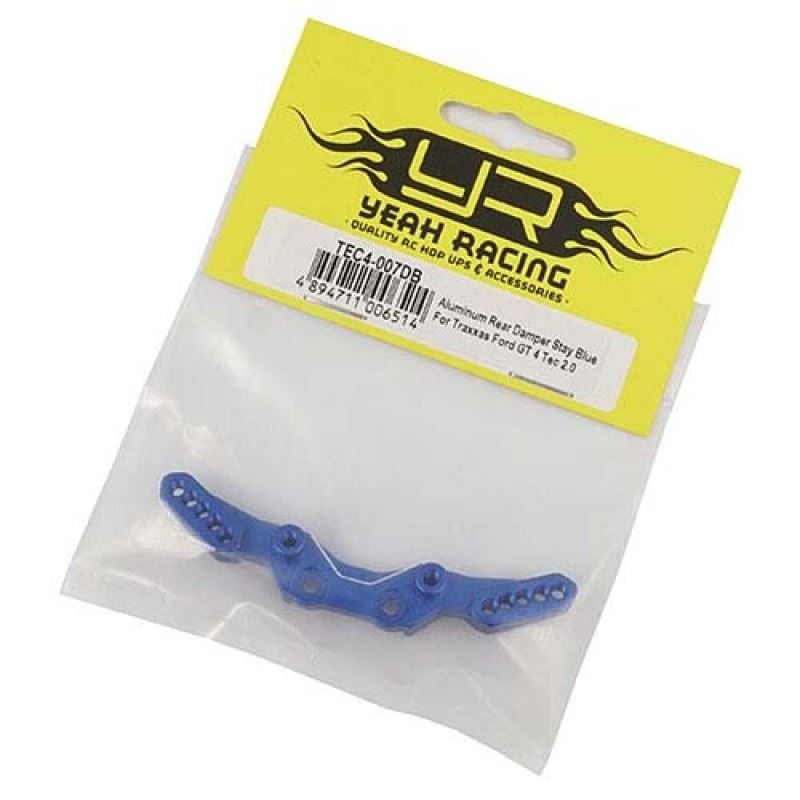 Yeah Racing Aluminum Rear Damper Stay Blue For Traxxas Ford GT 4 Tec 2.0