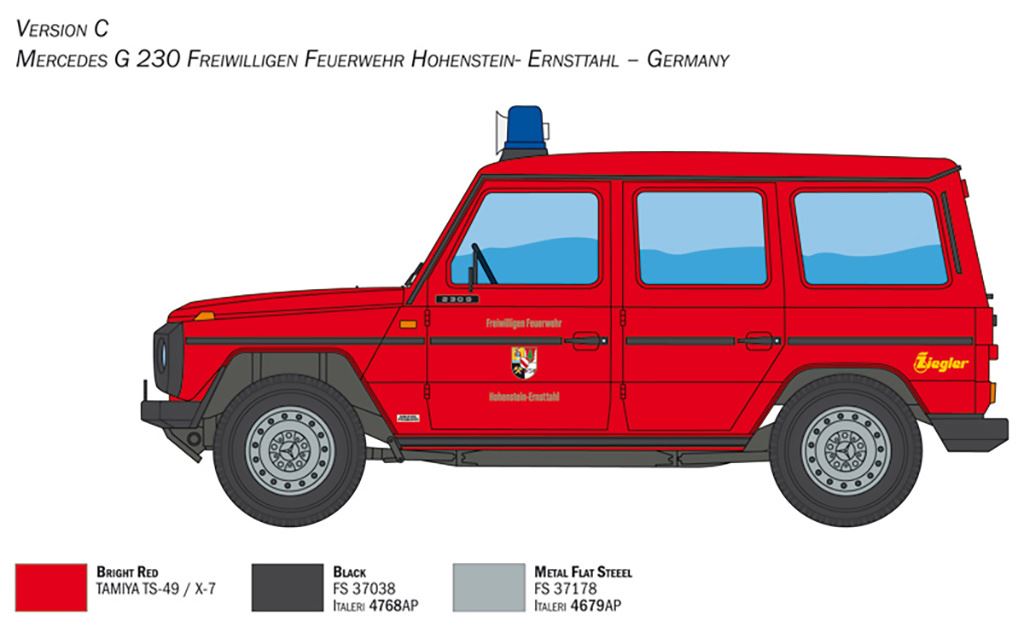 Italeri Mercedes G230 Feuerwehr