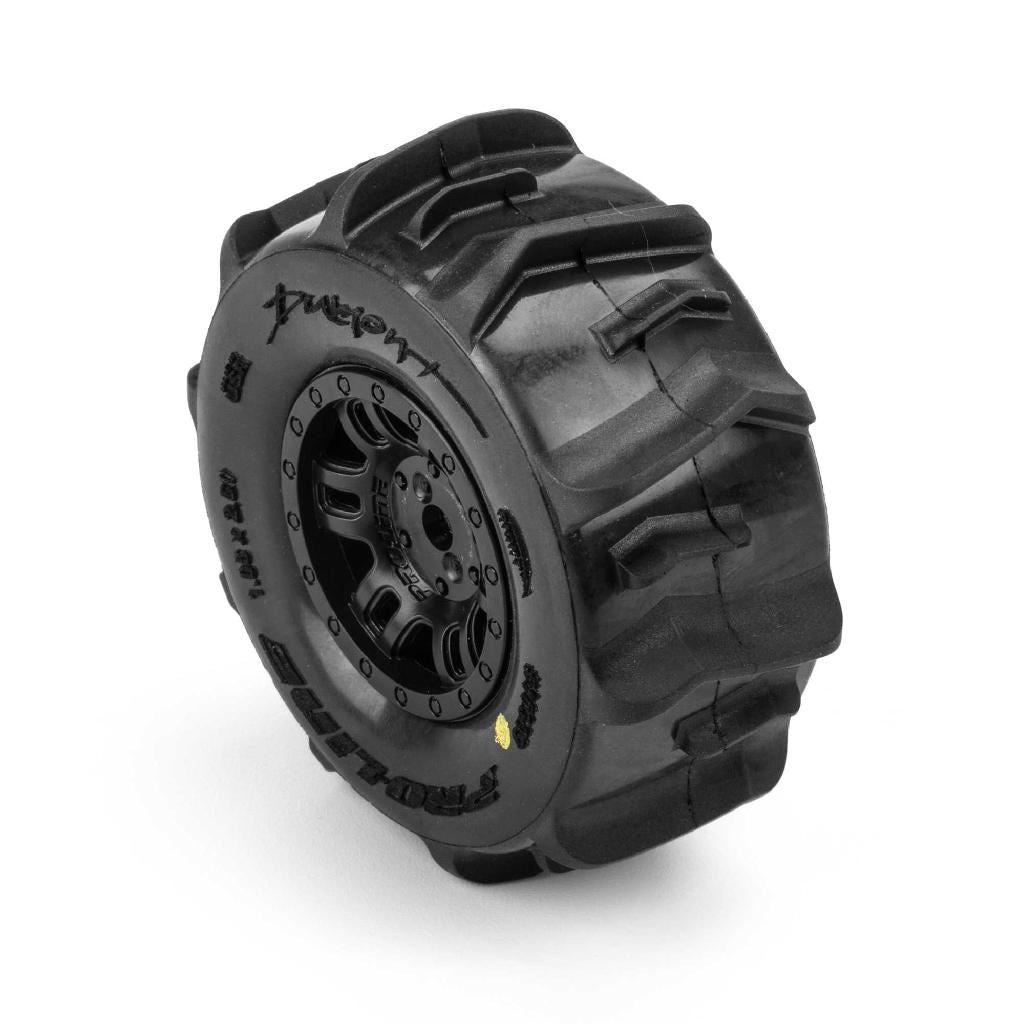 Pro-Line 1/16 Dumont Front/Rear Paddle Tires Mounted 12Mm Black Split