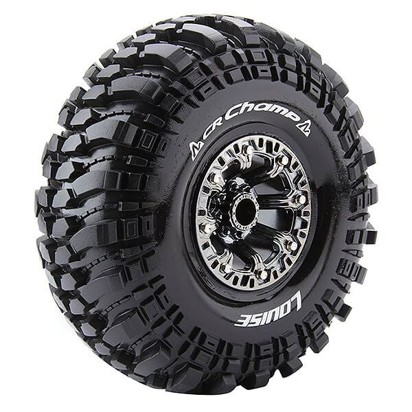 LOUISE RC CR-CHAMP 1/10 SUPER SOFT CHROME BLACK HEX 12MM
