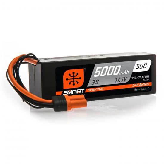 Spektrum 5000mAh 3S 11.1V 50C Smart LiPo Hardcase IC3