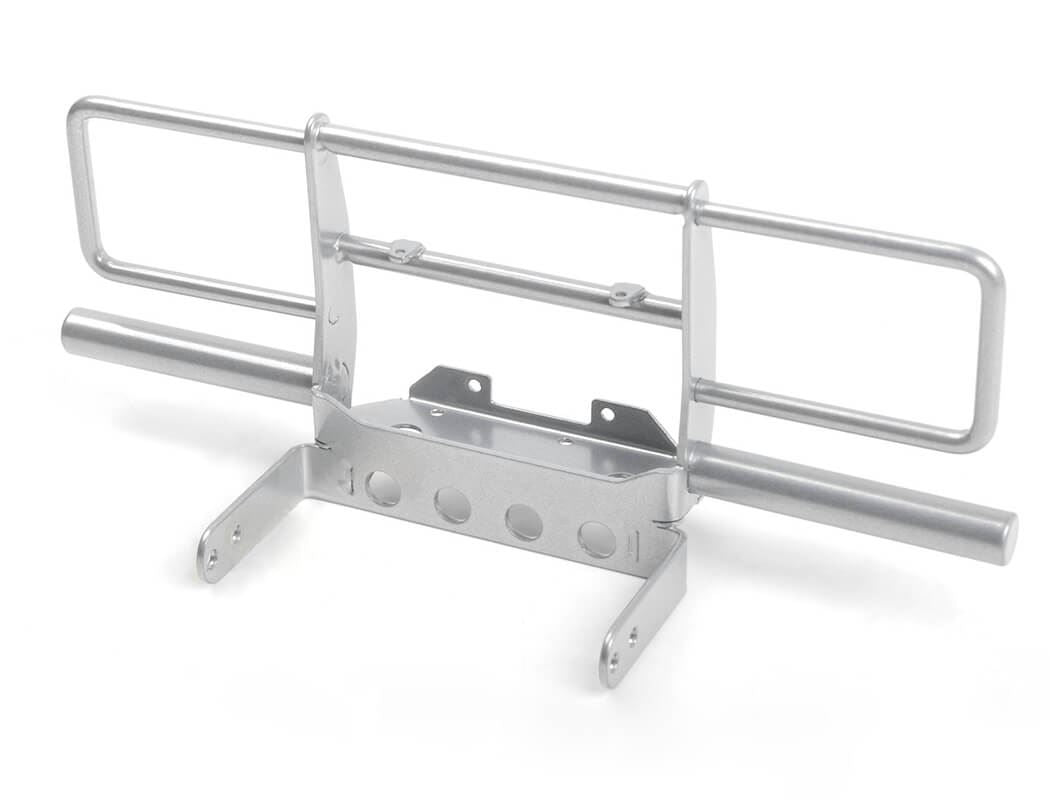 RC4WD OXER STEEL FRONT WINCH BUMPER W/ IPF LIGHTS FOR VANQUISH VS4-10 ORIGIN BODY (SILVER)