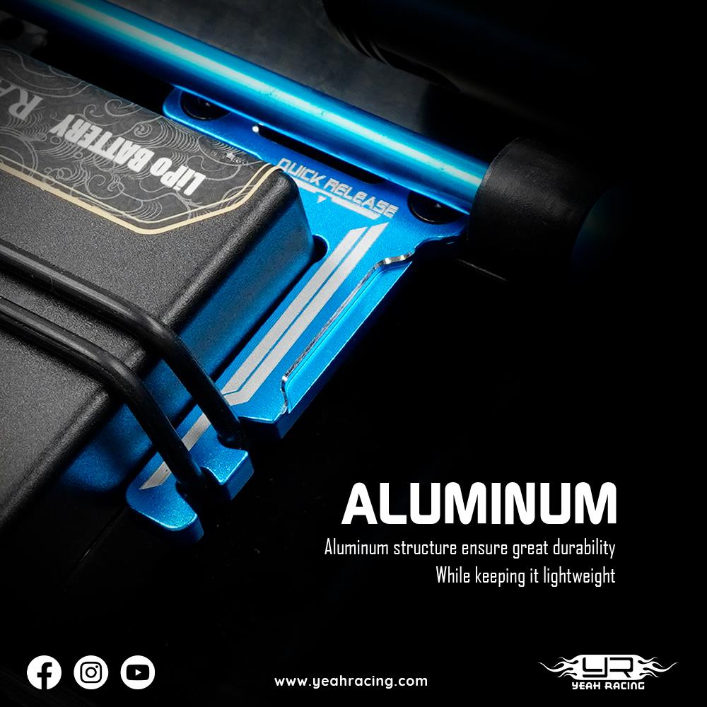 Yeah Racing Aluminum Short Battery Holder Set for Tamiya TT02 Series
