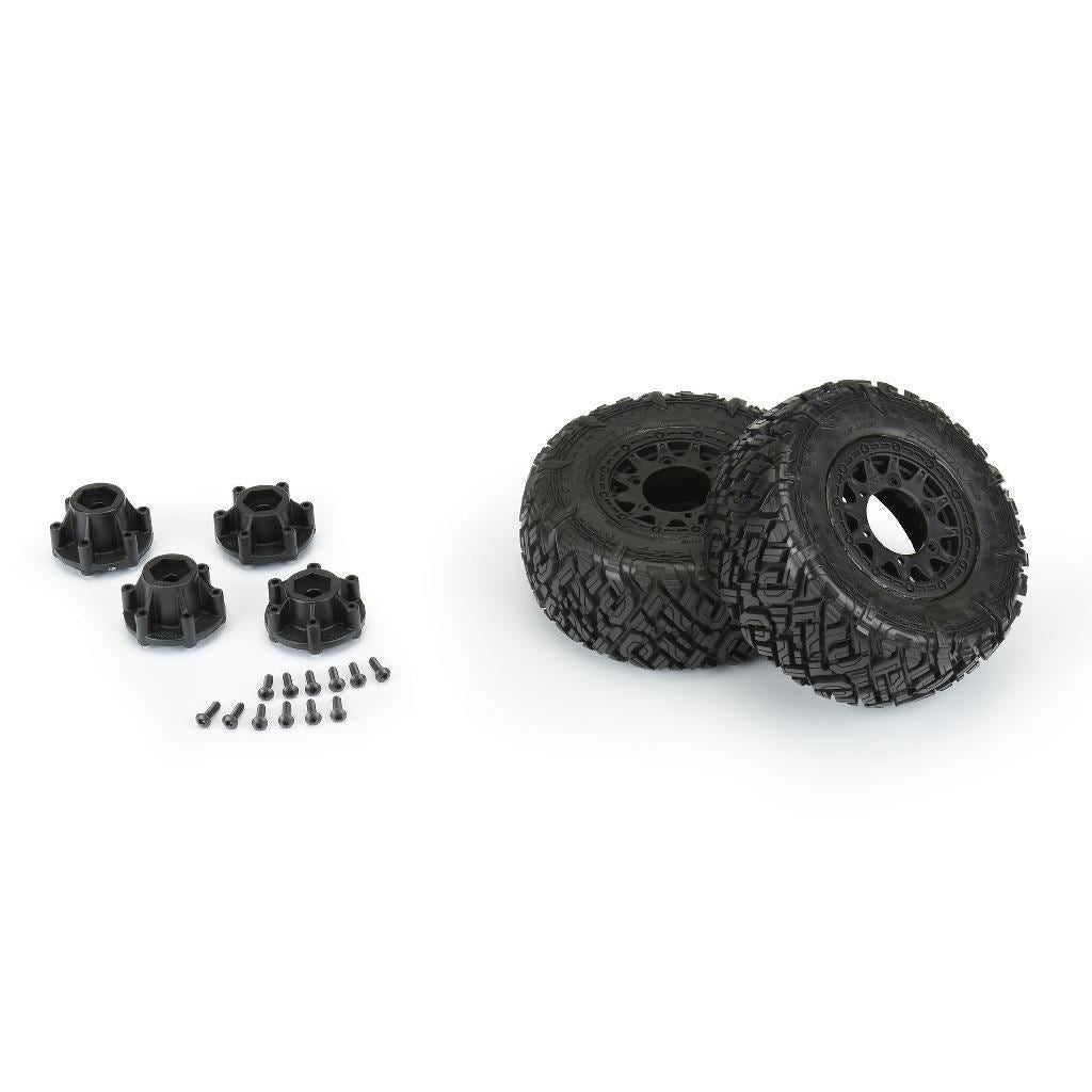 Proline 1/10 Icon M2 Front/Rear 2.2In/3.0In Sc Mounted 12mm Blk Raid (
