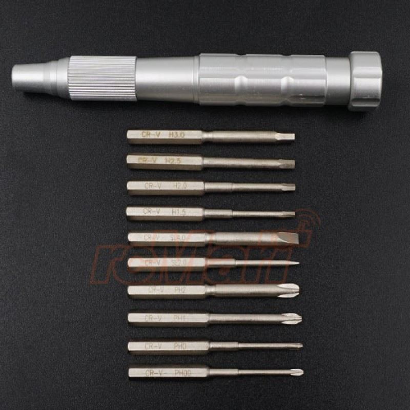 Yeah Racing Aluminum Screwdriver set W/ Hex Philip Flat Screw Bits