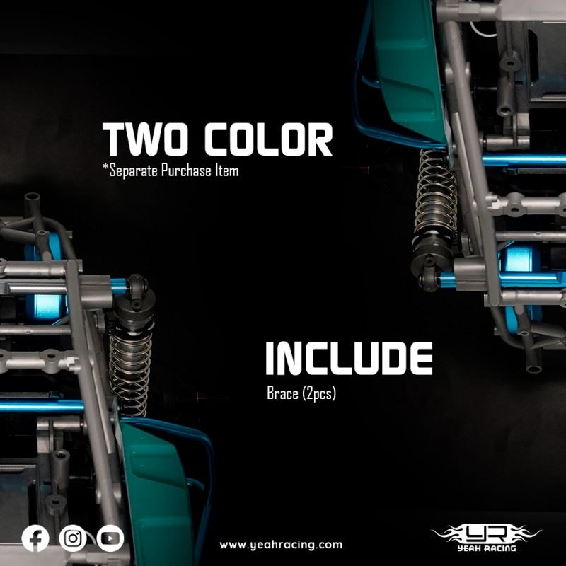 Yeah Racing Aluminum Damper Brace (F & R) For Tamiya Bbx (Bb-01)