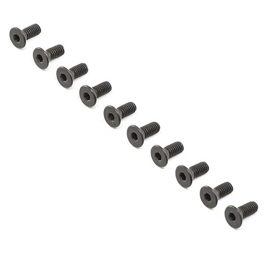 Losi Flat Head Screws, M4 X 10Mm Stl (10)