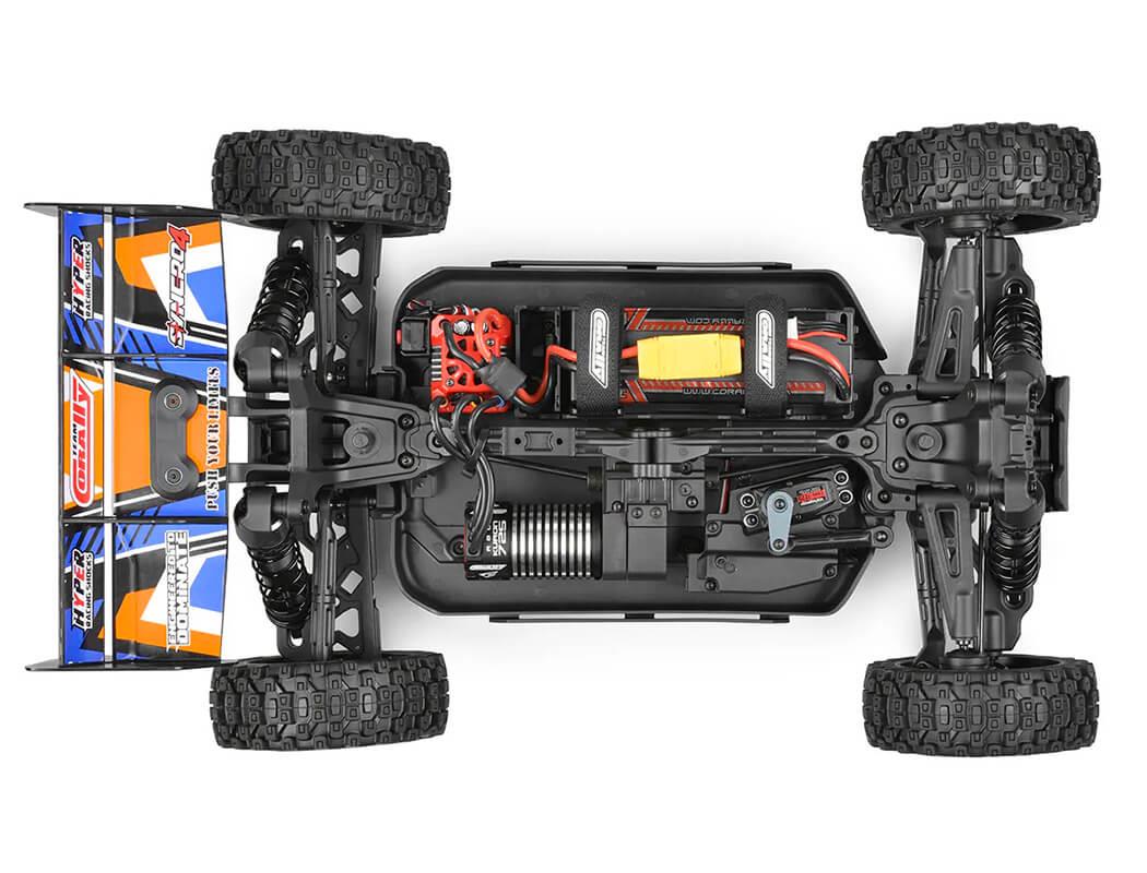 Corally Syncro-4 Brushless 4S Basher Buggy Rtr - Orange/Blue
