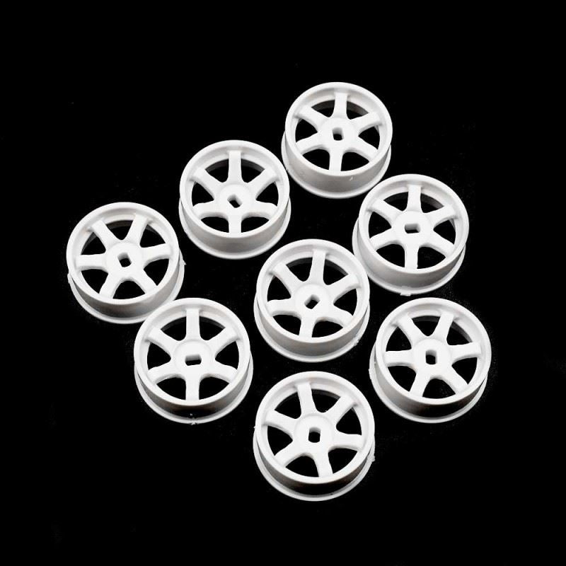 Yeah Racing Plastic Narrow Rim Set (Offset 0 +1 +2 +3) White For 1/28 AWD Mini-Z