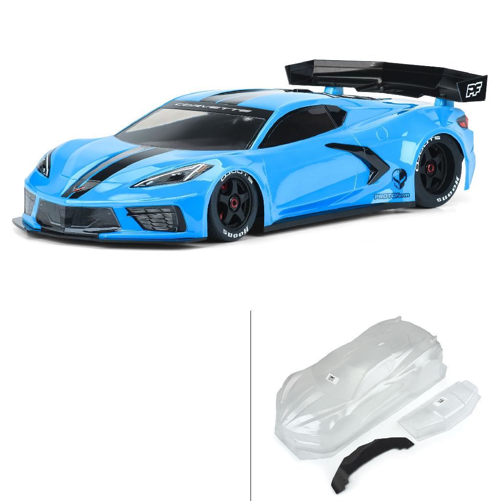PRM 1/7 Chevrolet Corvette C8 Clear Body: ARRMA Felony & Infract